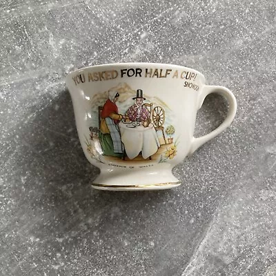 Buy Vintage Souvenir Of Wales “you Asked For Half A Cup” Liverpool Road Pottery. • 15£