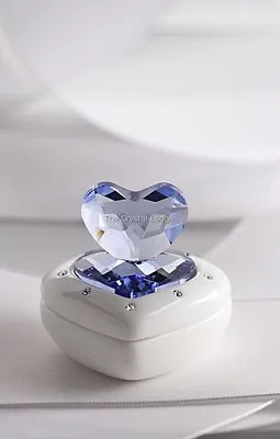 Buy Swarovski Crystal Heart Box Blue 5115541 Mint Boxed Retired Rare • 75£