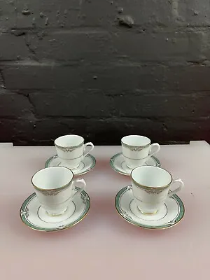 Buy 4 X Noritake Glenabbey P586 Coffee Cups And Saucers 2 Sets Available • 24.99£