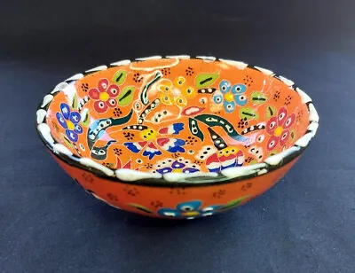 Buy Turkish Hand Made Bowl In Iznik Tulip And Floral Design Approx 5  • 14.99£