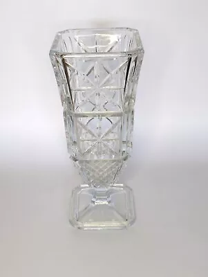 Buy Large Tall Findenza Crystal Glass Vase Ca 27cm High  • 35£