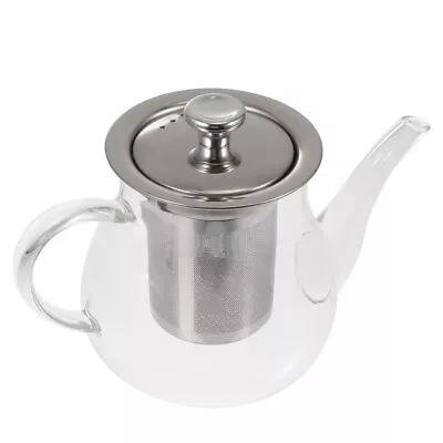 Buy  Glass Teapot Stainless Steel Office Chinese Cups Kettle With Infuser Strainer • 13.99£