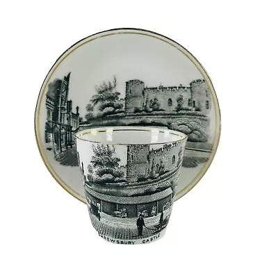 Buy Shrewsbury Castle Cup Saucer Shropshire Pre Shelley Wileman Circa 1900 • 150£