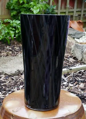 Buy Beautiful Large Black Glass Vase By Orrefors Sweden POND Vase By Ingegerd Raman • 65.54£