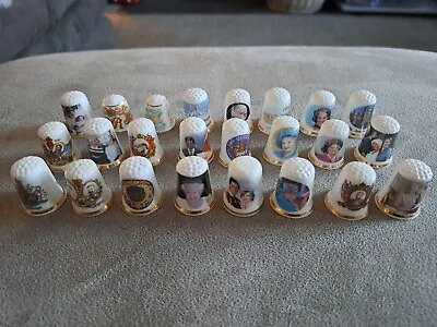Buy  24 Royal Family Queen Monarchy Thimbles Fine Bone China Made In England • 19.99£