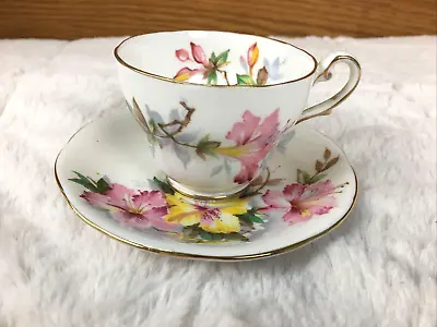 Buy Royal Standard Azalea Pattern Teacup & Saucer Yellow & Pink Floral England • 19.92£