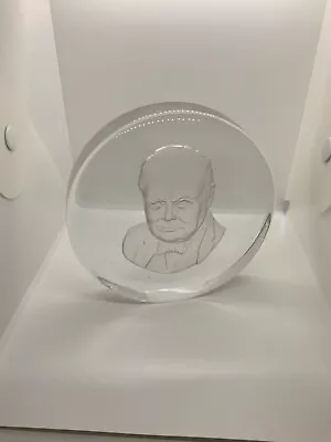 Buy Winston Churchill Centenary Rune Strand Crystal Paperweight By Dartington Glass • 210£