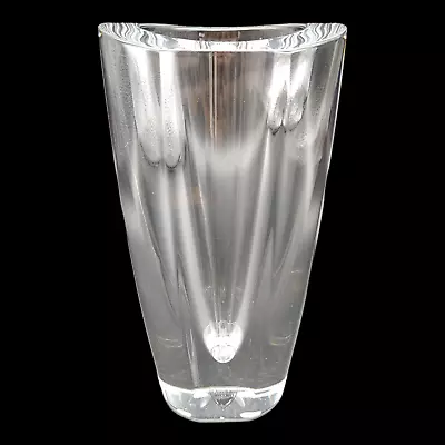 Buy Orrefors Sweden Crystal Mirror Vase, 7  Tall Heavy Clear Glass Erika Lagerbielke • 75.90£