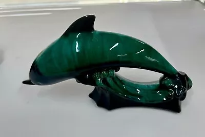 Buy Vintage Blue Mountain Pottery Large Dolphin Ornament 31 Cm Long • 15£