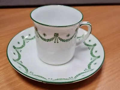 Buy Vintage EB Foley Bone China Tea Cup And Saucer White With Green #0394 - 1930's • 20£