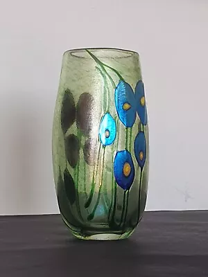 Buy British Glass - Norman Stuart Clarke Iridescent Vase, Signed & Dated '96 15cm • 205.75£