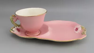Buy Art Deco Royal Winton Grimwades Pink Tennis Cup & Saucer Set In Petunia Pattern • 19.99£