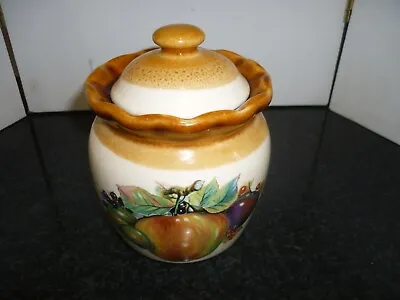 Buy Presingoll Pottery Cornwall Fruit Design Storage Pot • 10£