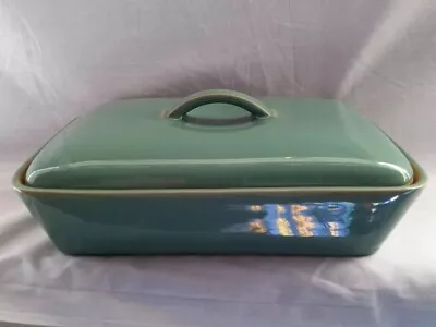 Buy Denby Stoneware Green Lidded Oblong 2 Section Serving/Cooking Dish. Used. • 15£
