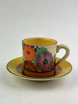 Buy Clarice Cliff GAYDAY Pattern Tankard Shape Coffee Cup & Saucer. Art Deco, Cir... • 185£