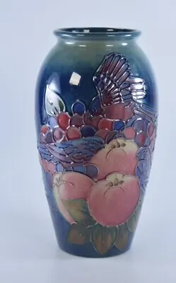 Buy Moorcroft Ovoid Vase, Finches On A Blue Ground By Sally Tuffin • 270£