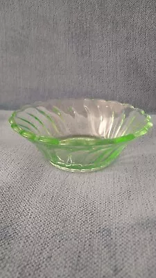 Buy Vintage Bagley Art Deco Small Green Glass Bowl • 4.99£
