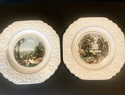 Buy SET OF 2~Lord Nelson Ware Embossed England Scenes Plates EXCELLENT • 14.23£