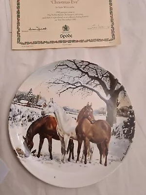 Buy Spode Plate Christmas Eve By Susie Whitcombe 1990 The Noble Horse • 5£