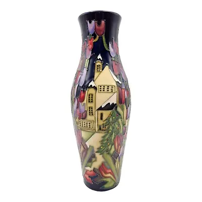 Buy Moorcroft Pottery Vase Town Of Flowers At Christmas Pattern 10  Tall Seconds • 380£