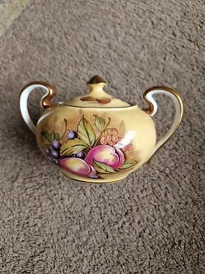Buy Vintage Aynsley 'orchard Gold' Fine Bone China Covered Sugar Bowl With Handles • 10£