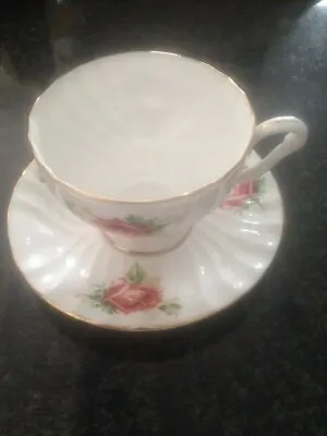 Buy Porcelain/china Queen Anne English Bone China Tea Cup & Saucer Pink Roses • 3.25£