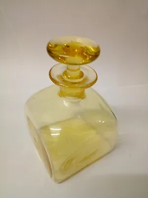 Buy Extremely Rare Whitefriars H Powell  Mini Perfume Decanter Golden Amber Ref 8544 • 100£