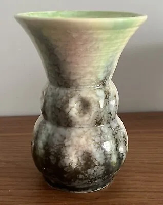 Buy Vintage Falcon Ware Vase 678 SylvaC Pink Green & Black Flared C.1950's 6  • 14.99£