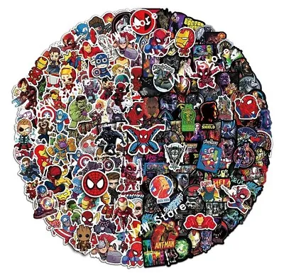 Buy 50 X Marvel Cartoon Style Stickers - Spidey,Hulk,Groot,Iron Man,Venom,Deadpool • 3.99£