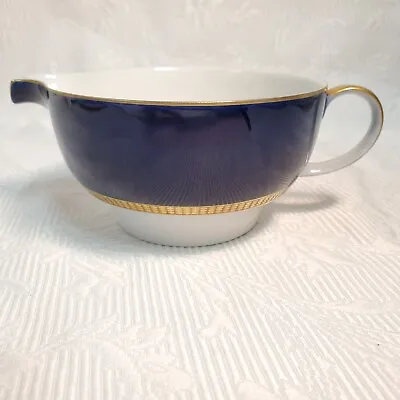 Buy Thomas Of Bavaria Gravy Bowl - White W/Cobalt Blue Outer Band, Gold Inner Band • 15.17£