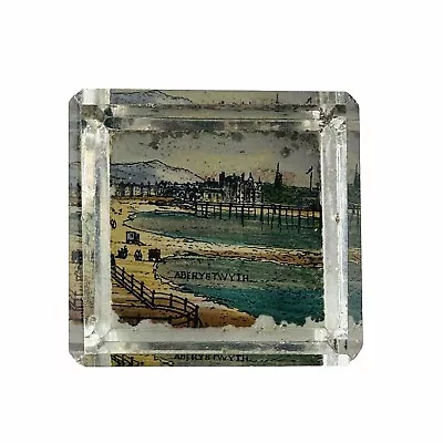 Buy Aberystwyth Wales Paperweight Antique Glass H45mm Circa 1920 • 45£