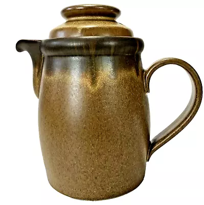 Buy VTG Denby Romany 2 Pint Coffee Pot Dark Brown Drizzle Old Gold Rustic Farmhouse • 19.99£