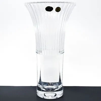 Buy Bohemia Czech  Republic -Lead Crystal- Over 24% PBO - Ribbed Modernist 10  Vase • 85.48£