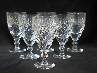 Buy Set Of Six Royal Doulton Georgian Pattern Sherry Glasses In Good Used Condition • 36£