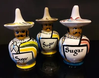 Buy Job Lot Of 3 Vintage Toni Raymond Mexican Man Sugar Shakers • 10£