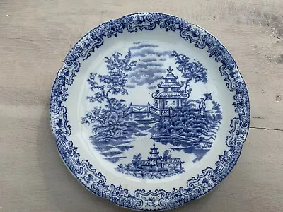 Buy Vintage F And Sons Blue And White China Plate Geisha Pattern (S35) • 7.99£