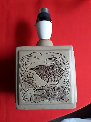 Buy Poole Pottery Stoneware Lamp Base With Birds And Owl LOOK • 23.99£