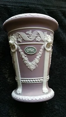 Buy Antique Wedgwood Tri-Color Lilac Jasperware Monopodia Vase Lion Head Green Came • 220£