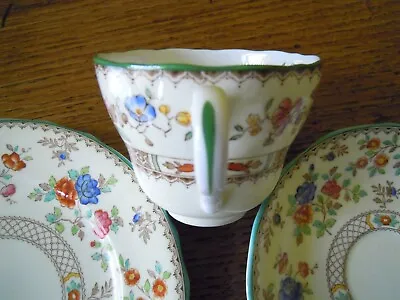 Buy £4.99.....BONE CHINA SPODE *AUDLEY* TRIO TEA CUP SAUCER PLATE HAND/P 1st Q  NEW! • 4.99£