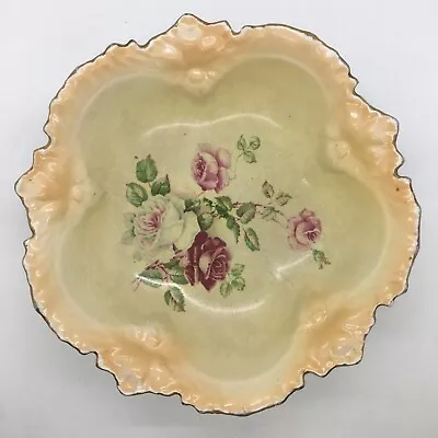 Buy Crown Devon Blush Ware Style Unmarked Ceramic Floral Rose Bowl Art Nouveau • 14.99£