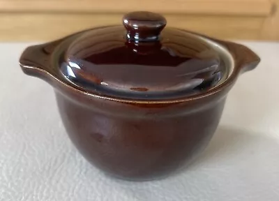 Buy Vintage Denby Homestead Brown / Blue Individual  Soup/Bean/Casserole Lidded Pot • 4.95£