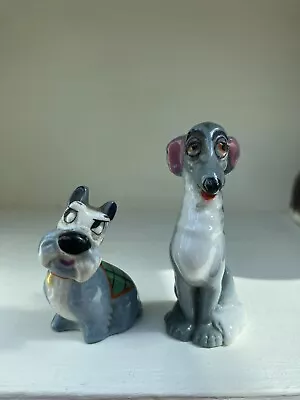 Buy 2 Disney Wade  Pottery  Dogs BORIS And Hatbox Jack Lady And The Tramp • 6.99£
