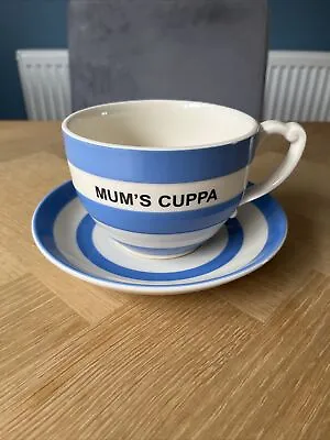 Buy T G Green Cornishware MUM’S CUPPA Cup & Saucer Exclusively For John Lewis • 49.99£