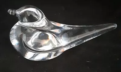 Buy Daum France MCM Crystal Glass Long Tail Bird French Paperweight Signed EXC. • 20.87£
