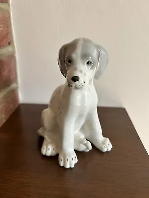 Buy Large Lomonosov Dog Puppy Dog Grey & White Made In USSR Porcelain • 24£