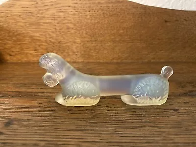 Buy Sabino Opalescent Art Glass Poodle Dog Knife Rest Figurine Sticker France Signed • 36.01£