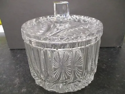 Buy Vintage Lucia Czechoslovakia 24 % Lead Crystal Glass Dish With Lid Boxed • 15£
