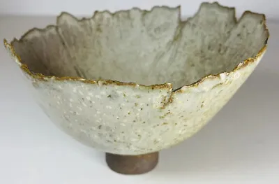 Buy Vtg Studio Pottery Vase Unique Bowl Maybe Graham Burr Pedestal Glaze OOAK Oddity • 107.49£