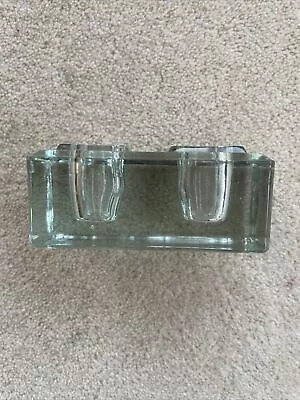 Buy Vintage 2 Compartments Glass Inkwell Ink Pot Decorative Collectible  • 25£