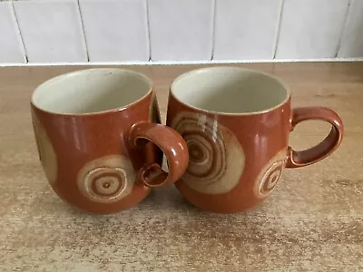 Buy Denby Fire Chilli Swirls - 2 X Tea / Coffee Mugs • 20£